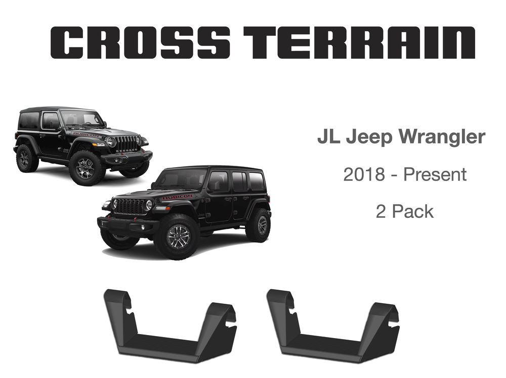 Removable Jeep Wrangler JL Steps | Cross Terrain Factory Rock Rail